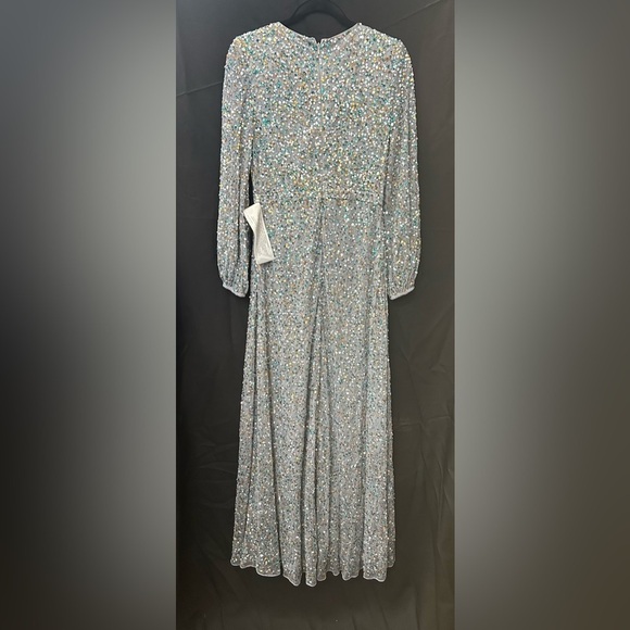 Mac Duggal 5213 NWT MULTI-COLORED SEQUIN LONG SLEEVE GOWN - Picture 6 of 10